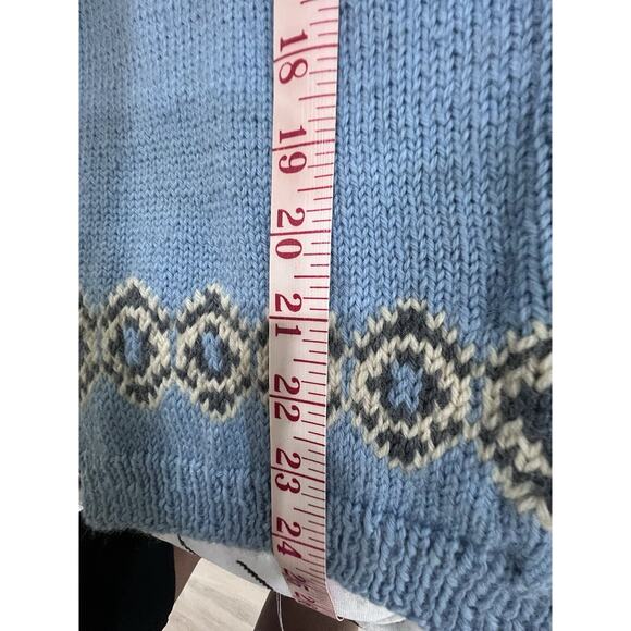 Norway Design Handknitted Wool Cardigan Sweater Fair Isle Nordic Pattern - Picture 5 of 8
